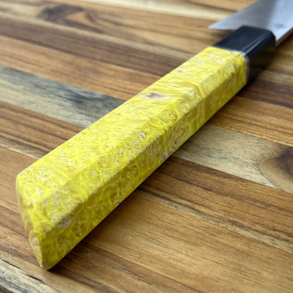 Alfredo Faccipieri 175mm (7") Gyuto w/ MagnaMax & Stabilized Yellow Maple Handle