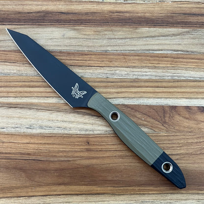 Benchmade True Paring Knife w/ Olive Drab & Black G10 Handle