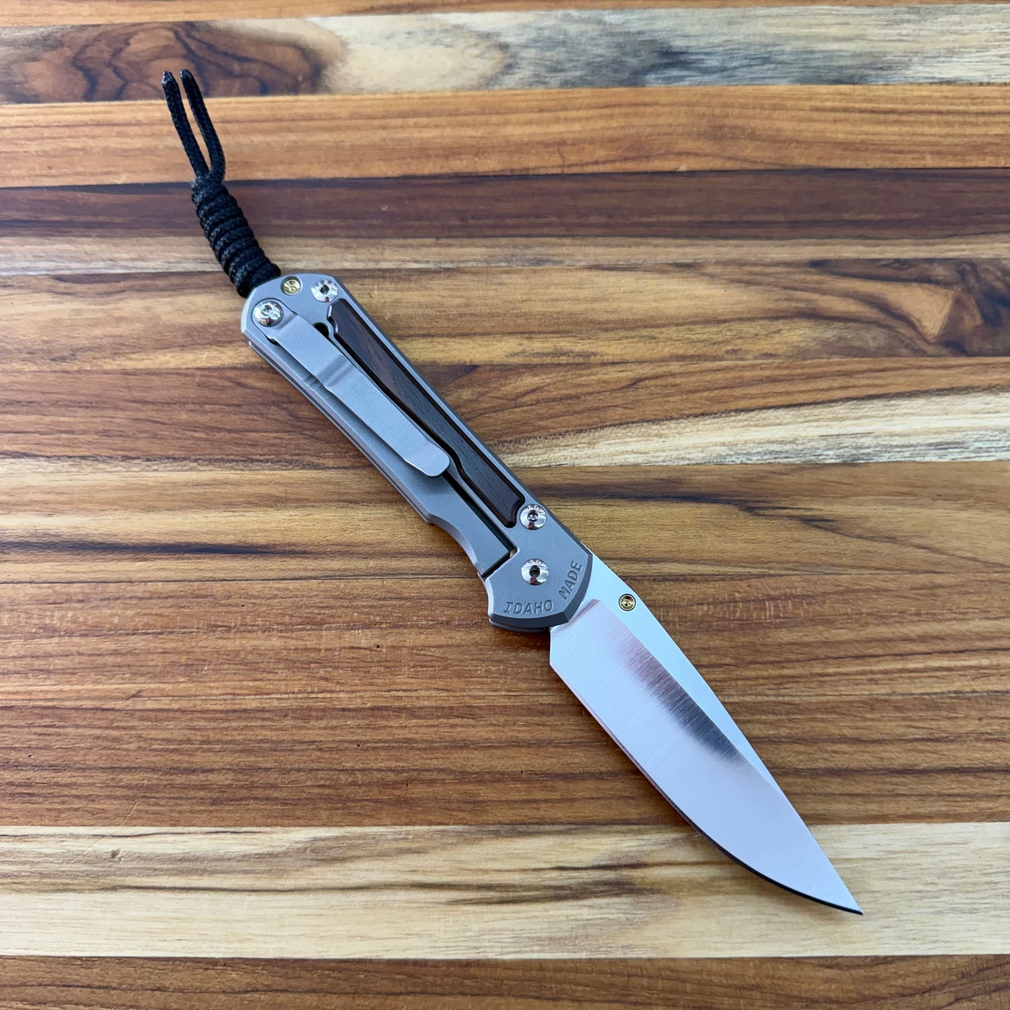Chris Reeve Small Sebenza 31 3" Folding Knife w/ Titanium Handle & Macassar Ebony Inlay