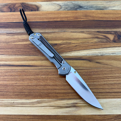 Chris Reeve Small Sebenza 31 3" Folding Knife w/ Titanium Handle & Macassar Ebony Inlay