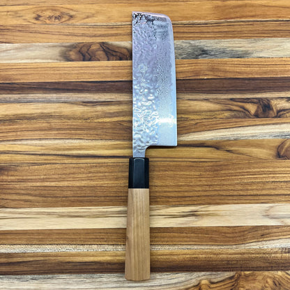Kikuichi 67 Layer Mirror Damascus Tsuchime 165mm (6.5") Nakiri