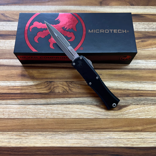 Microtech Hera II Mini D/E Bayonet 3" Apocalyptic OTF Auto w/ Black Handle