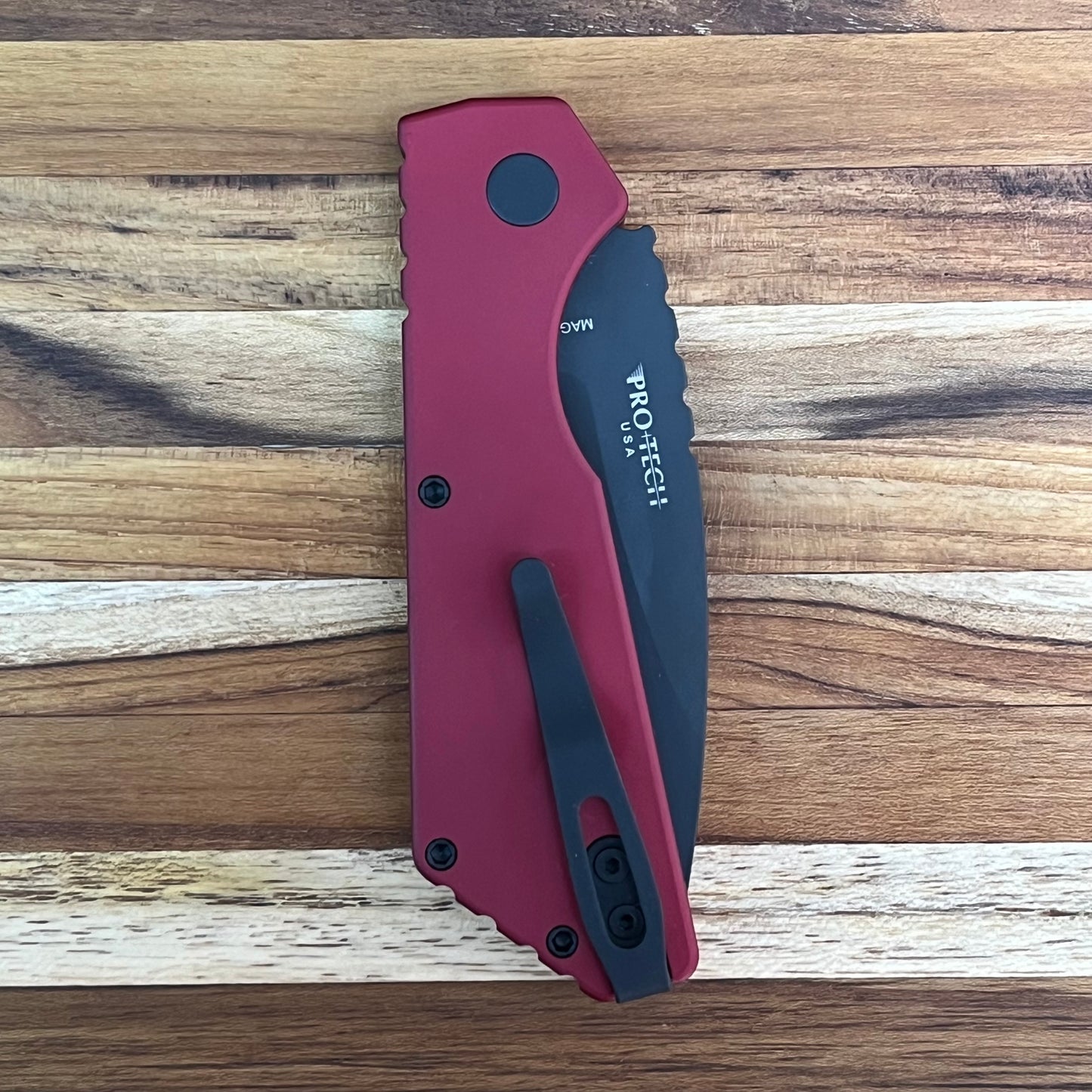 Pro-Tech Strider PT+ 3" Auto w/ Red Handle