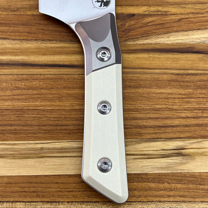 Microtech Culinary 6" Santoku Knife w/ Titanium Bolster & Ivory G10 Handle
