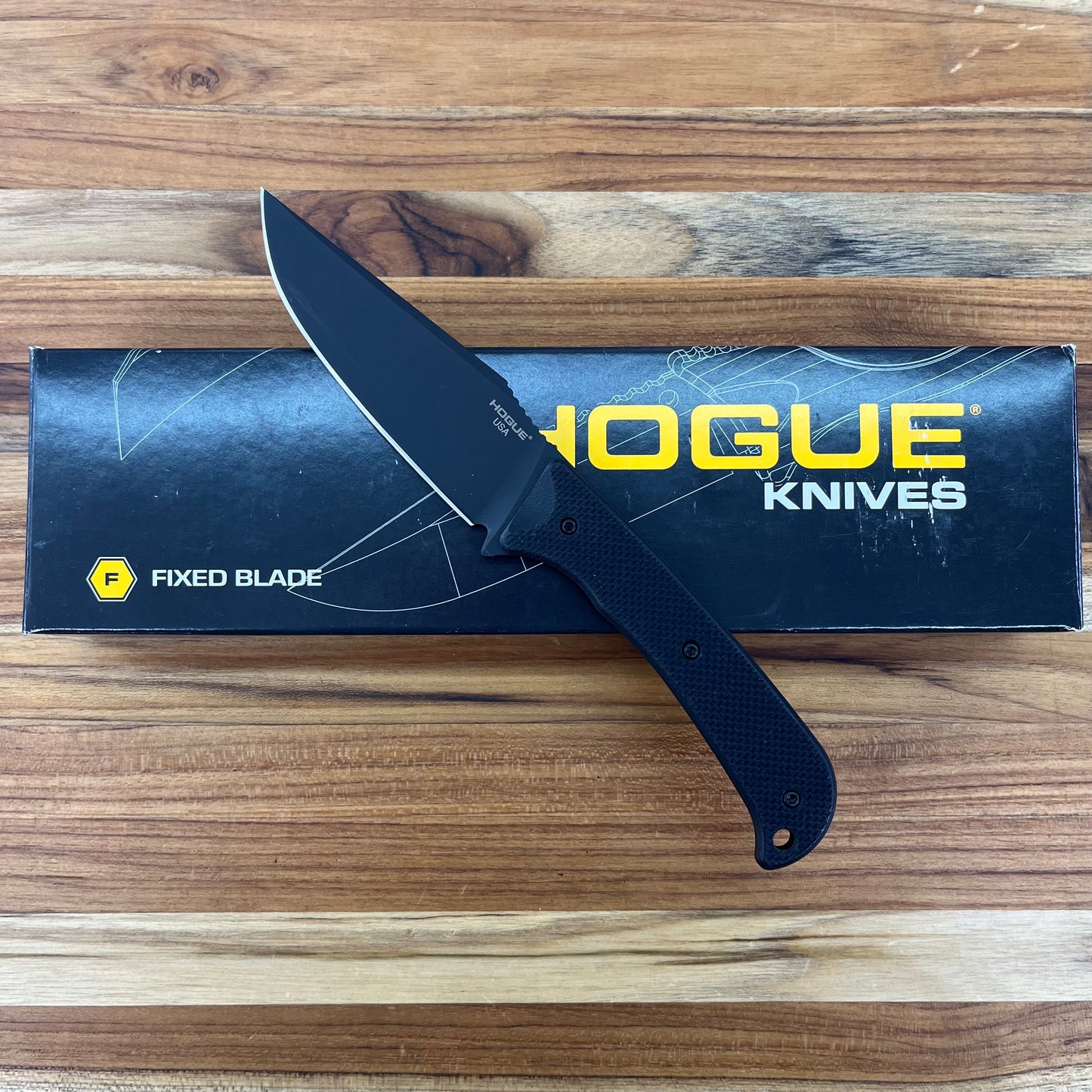 Hogue Extrak XL 3.75" Fixed Blade w/ Black G10 Handle & Black Nylon Sheath
