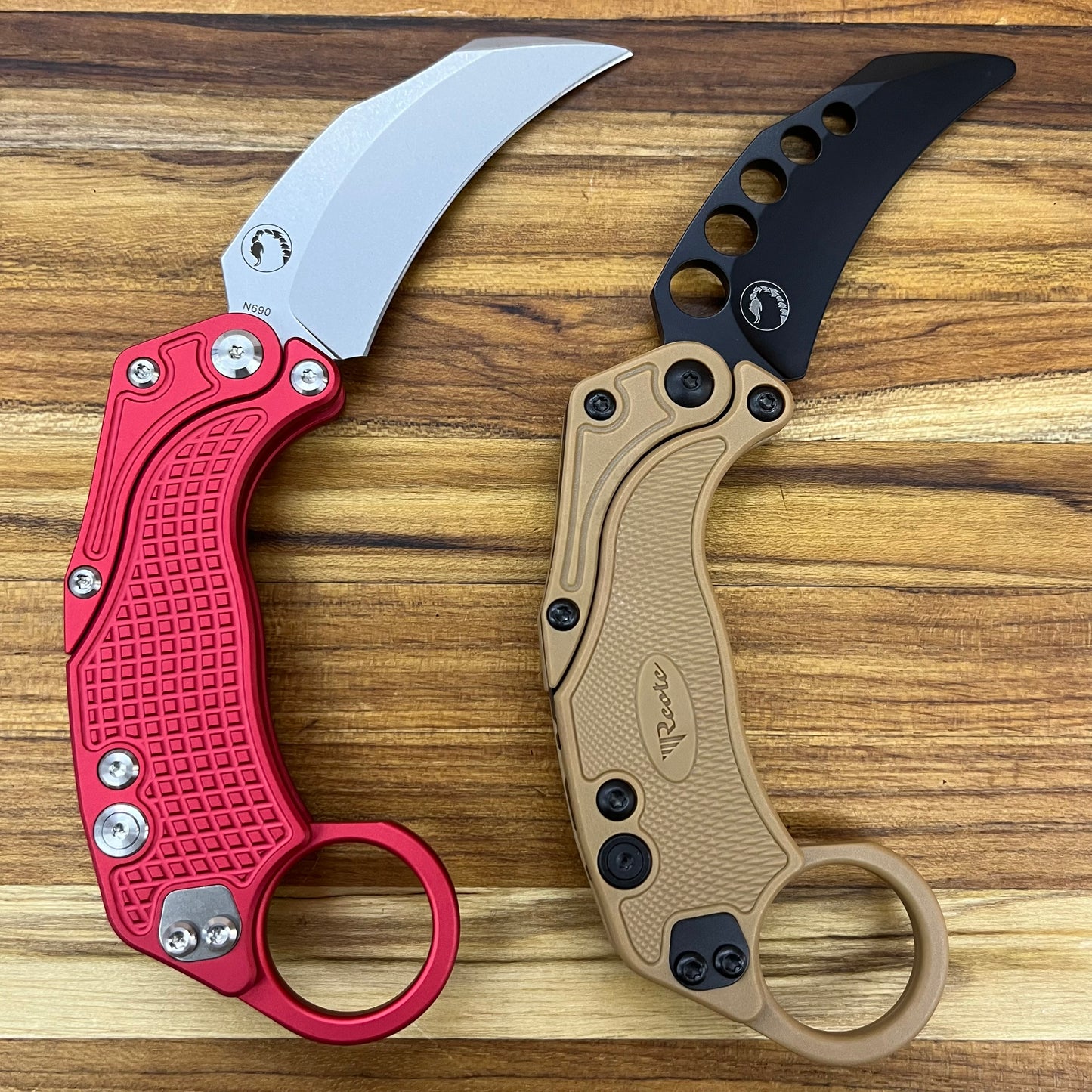 Reate EXO-K 3" Stonewash Red Gravity Karambit w/ Trainer Knife