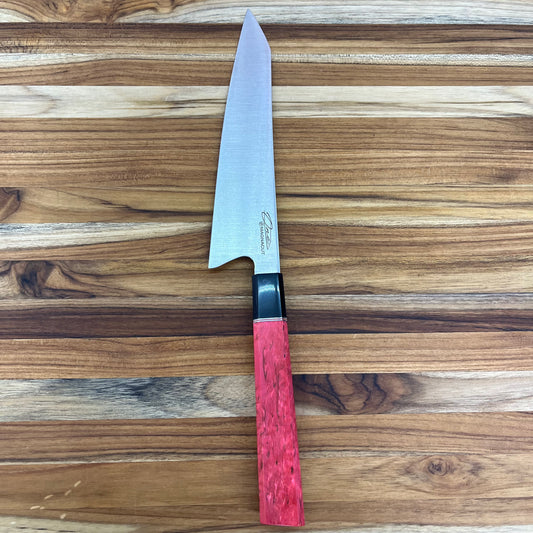 Alfredo Faccipieri ONE 190mm (7.5") Gyuto w/ MagnaCut & Stabilized Red Karelian Birchwood Handle