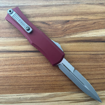 Microtech Hera II Mini 3" Apocalyptic Bayonet OTF w/ Merlot Aluminum Handle
