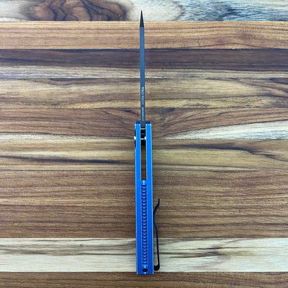 Pro-Tech Malibu 3.25" Flipping Knife w/ Battle Worn Blue Dragon Scale Handle