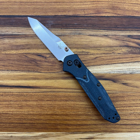 Benchmade Mini Osborne 3" Folding Knife w/ Blue Denim Micarta Handle