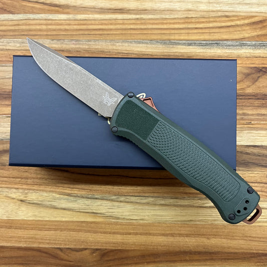 Benchmade Shootout 3.5" OTF w/ Taiga Green Grivory Handle