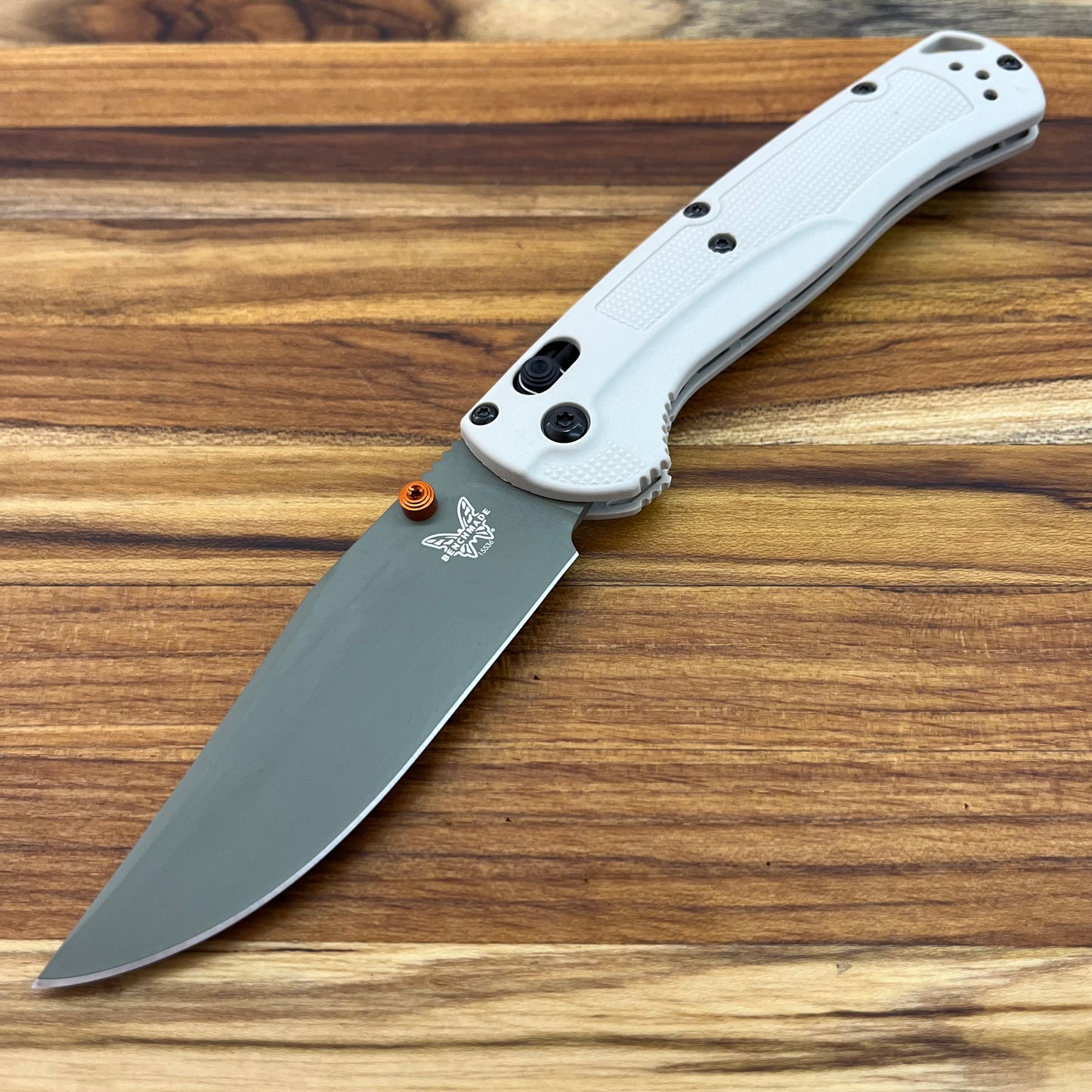 Benchmade Taggedout 3.5" Folding Knife w/ Tan Grivory Handle