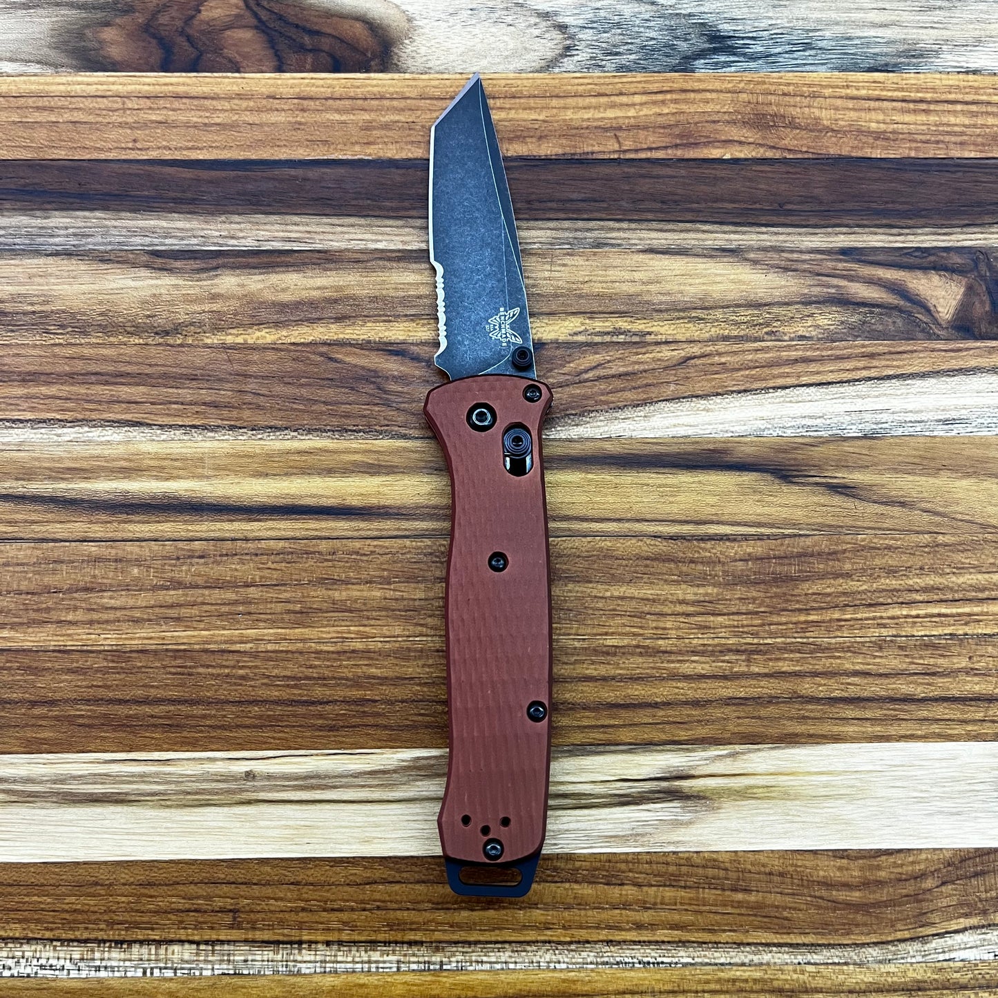 Benchmade Bailout 3.5" Folding Knife w/ Burnt Copper Textured Aluminum Handle