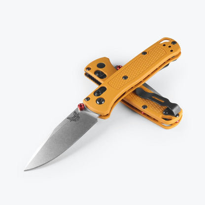 Benchmade Mini Bugout 2.85" Folding Knife w/ Daybreak Yellow Grivory Handle