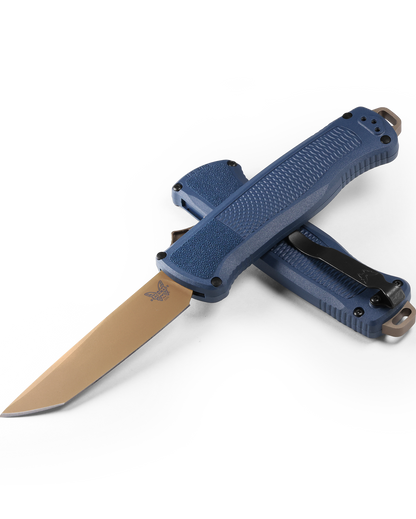 Benchmade Shootout 3.5" OTF w/ Crater Blue Grivory Handle