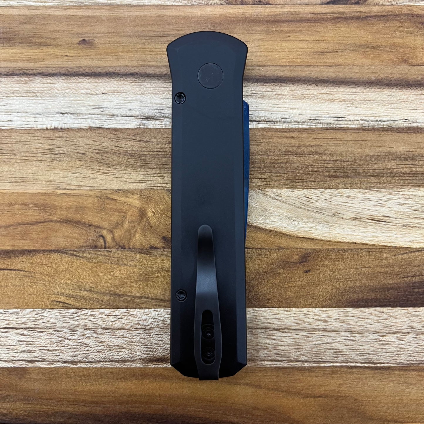 Pro-Tech Godson 3.15" Sapphire Auto w/ Deep Carry Black Aluminum & G10 Inlay Handle