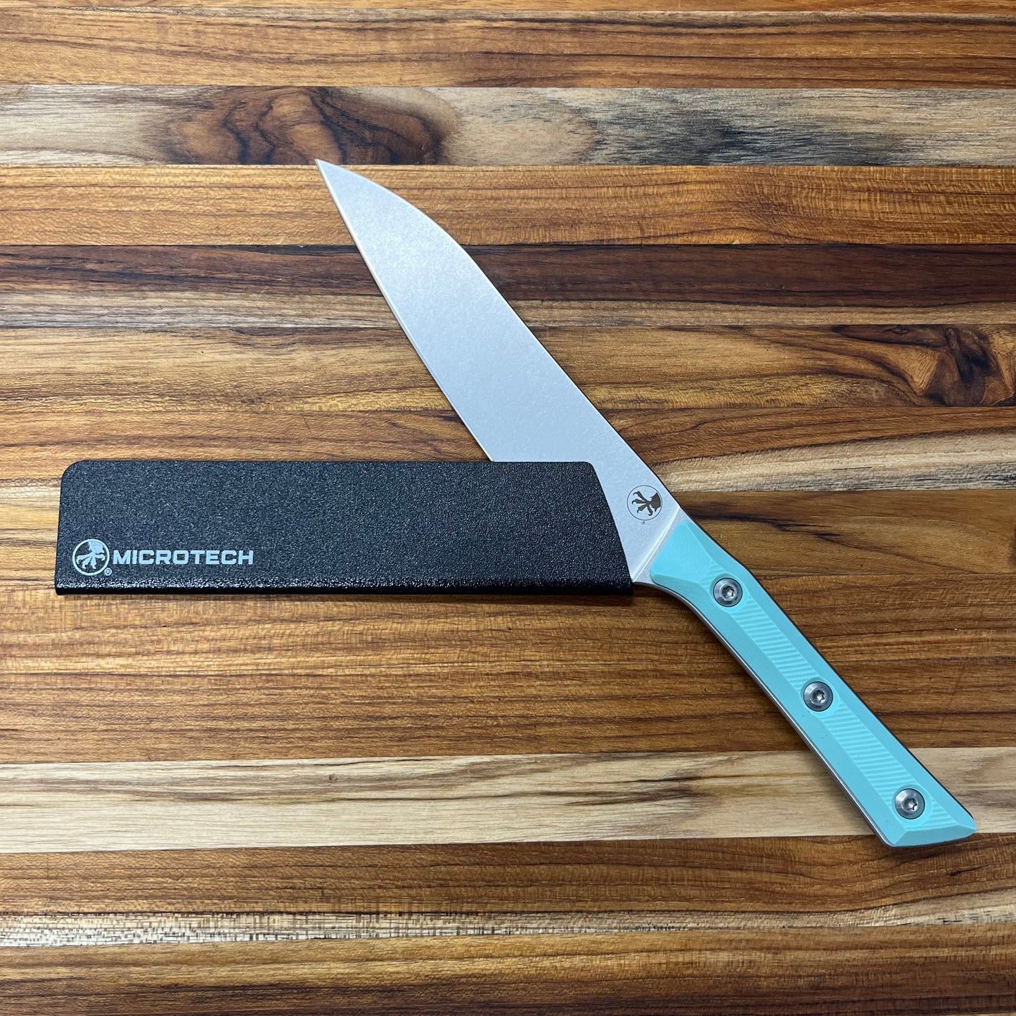Microtech Culinary 6" Utility Knife w/ Caribbean Blue G10 Handle