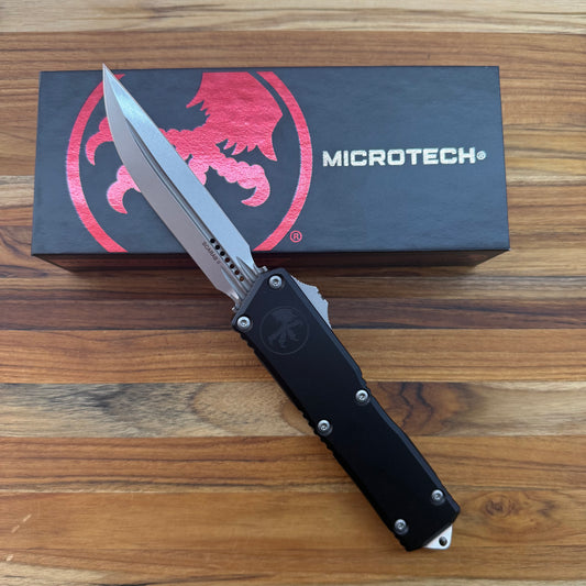 Microtech Scarab II Gen III Executive D/E-S 4" OTF w/ Black Aluminum Handle