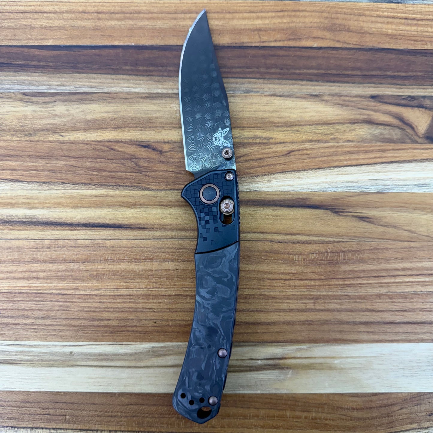 Benchmade Limited Edition Mini Crooked River 3.5" Folding Knife w/ Textured Aluminum & Carbon Fiber Handle