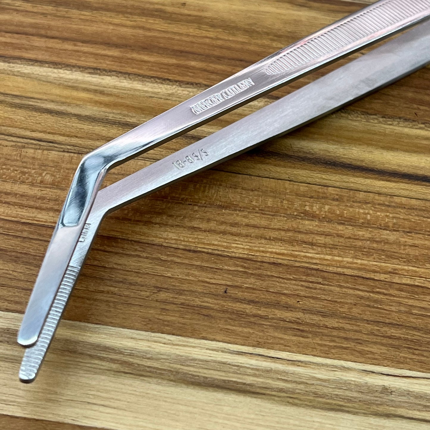 Mercer Tool Precision 11.75" Satin Platting Tong w/ Curved Tip