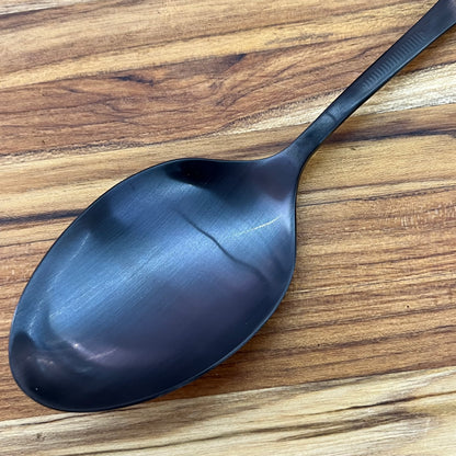 Mercer Tool 9" Matte Black Solid Bowl Platting Spoon