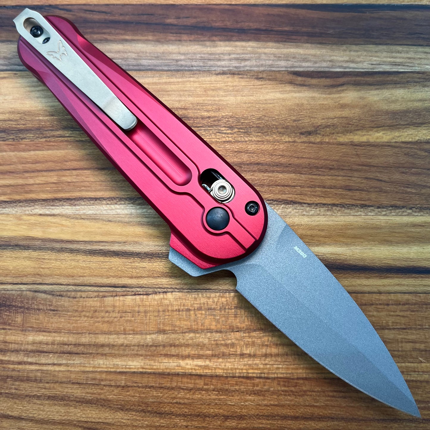 Benchmade Lowden 2.75" Flipping Knife w/ Phoenix Red Aluminum  handle