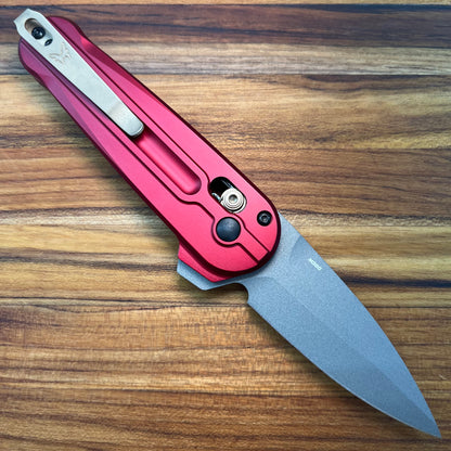 Benchmade Lowden 2.75" Flipping Knife w/ Phoenix Red Aluminum  handle