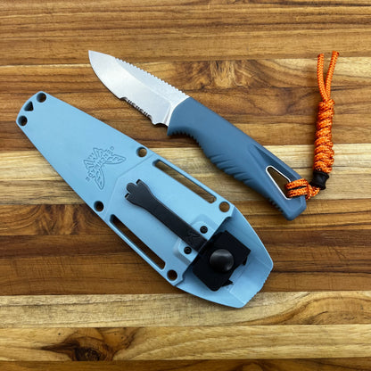 Benchmade Intersect 2.75” (P/S) Fixed Blade w/ Depth Blue Handle