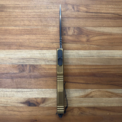 Microtech Scarab II Gen III Executive T/E 4" OTF w/ Tan Aluminum Handle