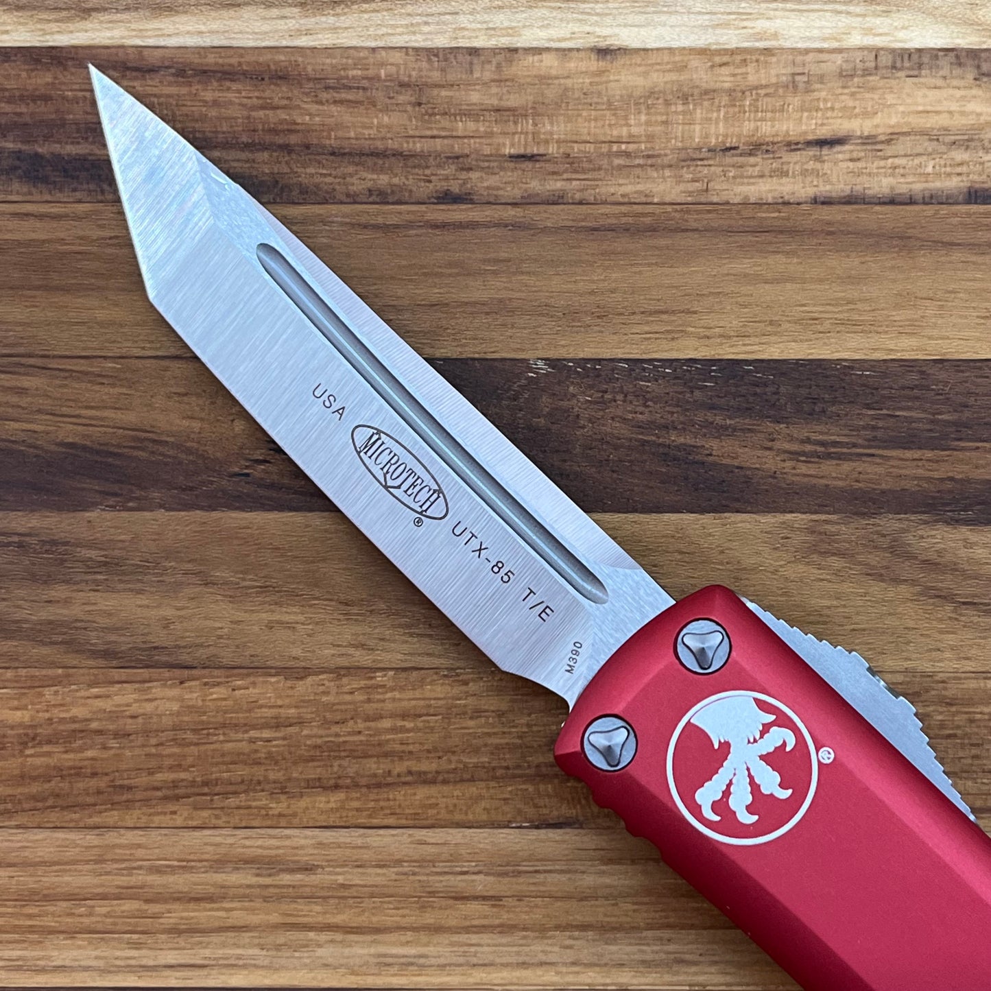 Microtech UTX-85 T/E 3" OTF w/ Red Aluminum Handle