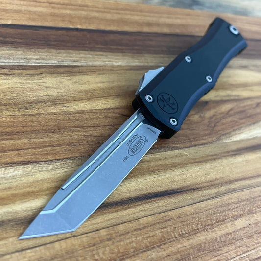 Microtech Hera II Mini Apocalyptic T/E 3" OTF w/ Black Aluminum Handle