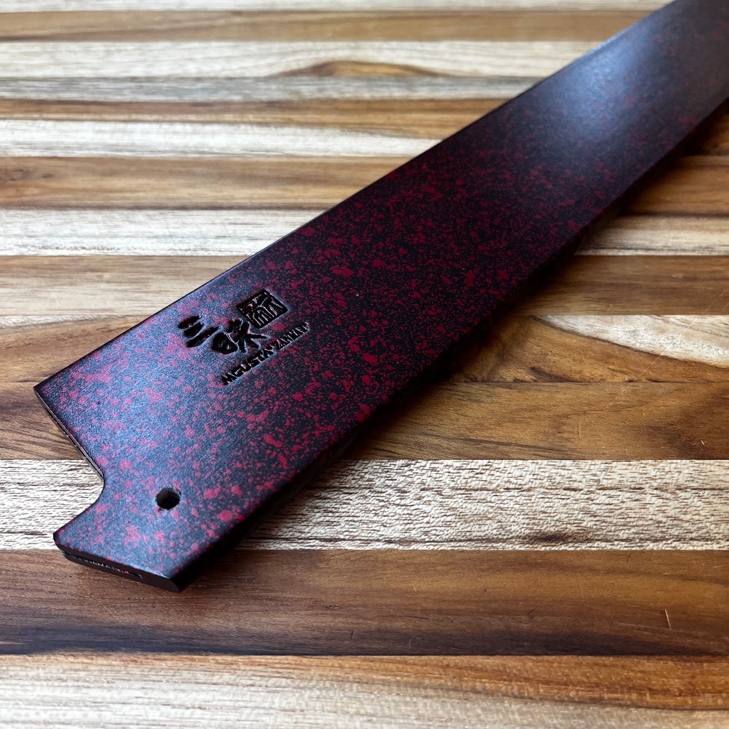 Mcusta Zanmai Red Lacquer 300mm (11.75") Sujihiki Saya w/ Pin