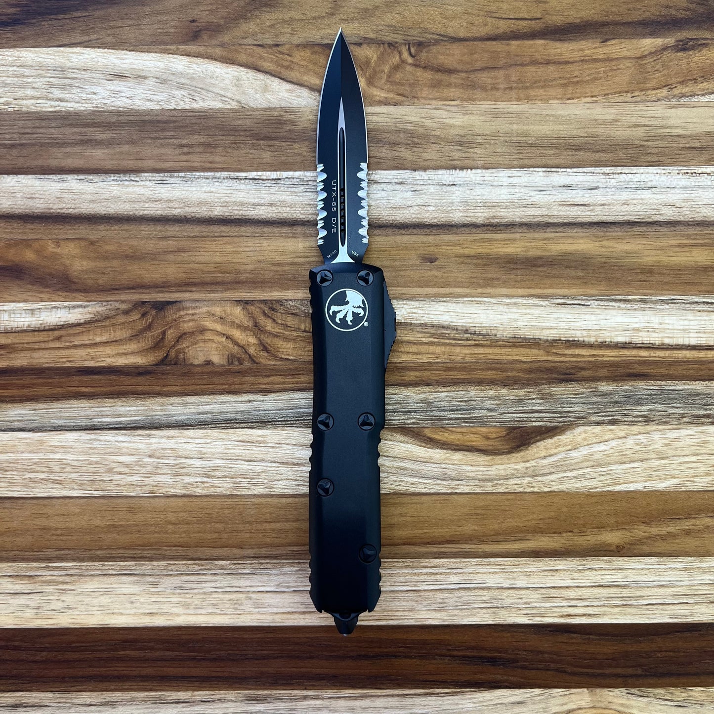 Microtech UTX-85 Tactical D/E 3.11" All Black OTF Auto w/ Black Handle