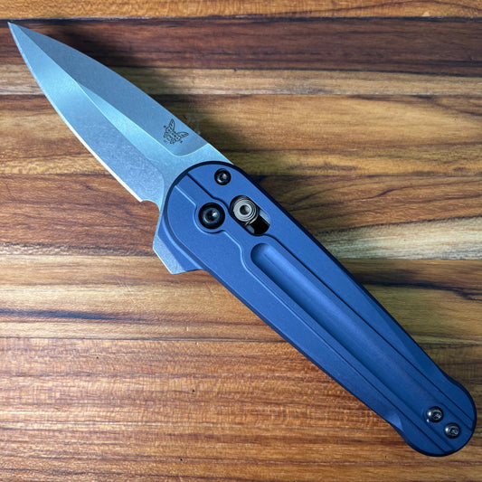 Benchmade Lowden 2.75" Flipping Knife w/ Crater Blue Aluminum Handle