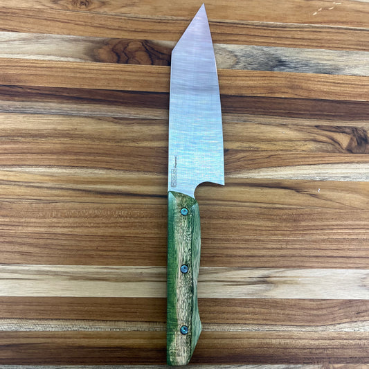 Meglio Blade Show Semi-Custom 6.5" Satin Kiritsuke w/ Green Primavera Handle