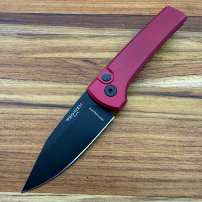 Pro-Tech Chavez Scapegoat Compact 3" Auto w/ Red Aluminum Handle