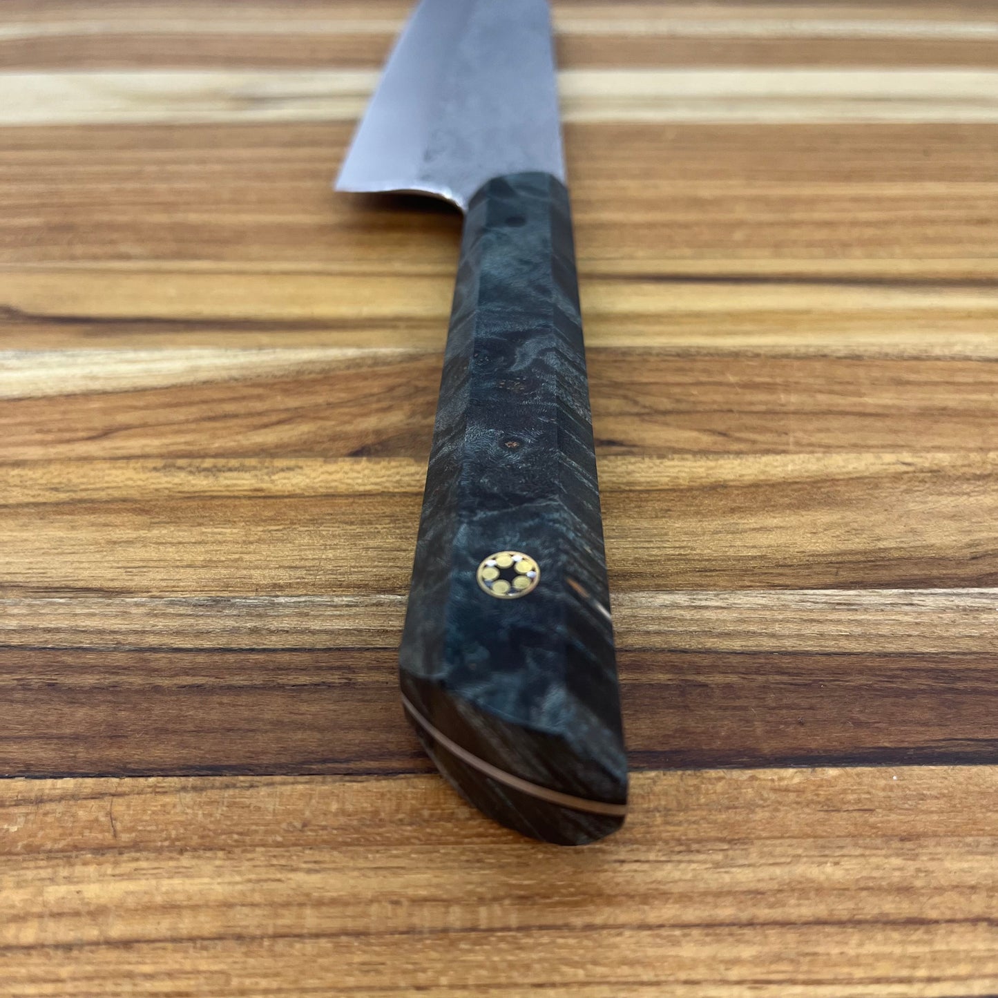 Running Man Forge Semi-Custom 120mm (4.75") Funayuki w/ Laser Engraving & Green Maple Handle