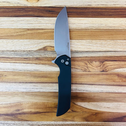 Pro-Tech Mordax 3.5" Flipping Knife w/ Black Aluminum Handle