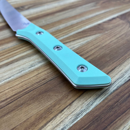 Microtech Culinary 6" Boning Knife w/ Caribbean Blue G10 Handle