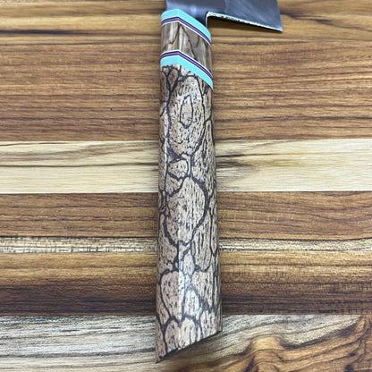3rd Hill Customs 215mm (8.5") Gyuto w/ Spalted Cinnamon Handle