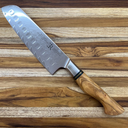 Ryda Knives ST650 Series 170mm (7") Santoku w/ Hollow-Ground