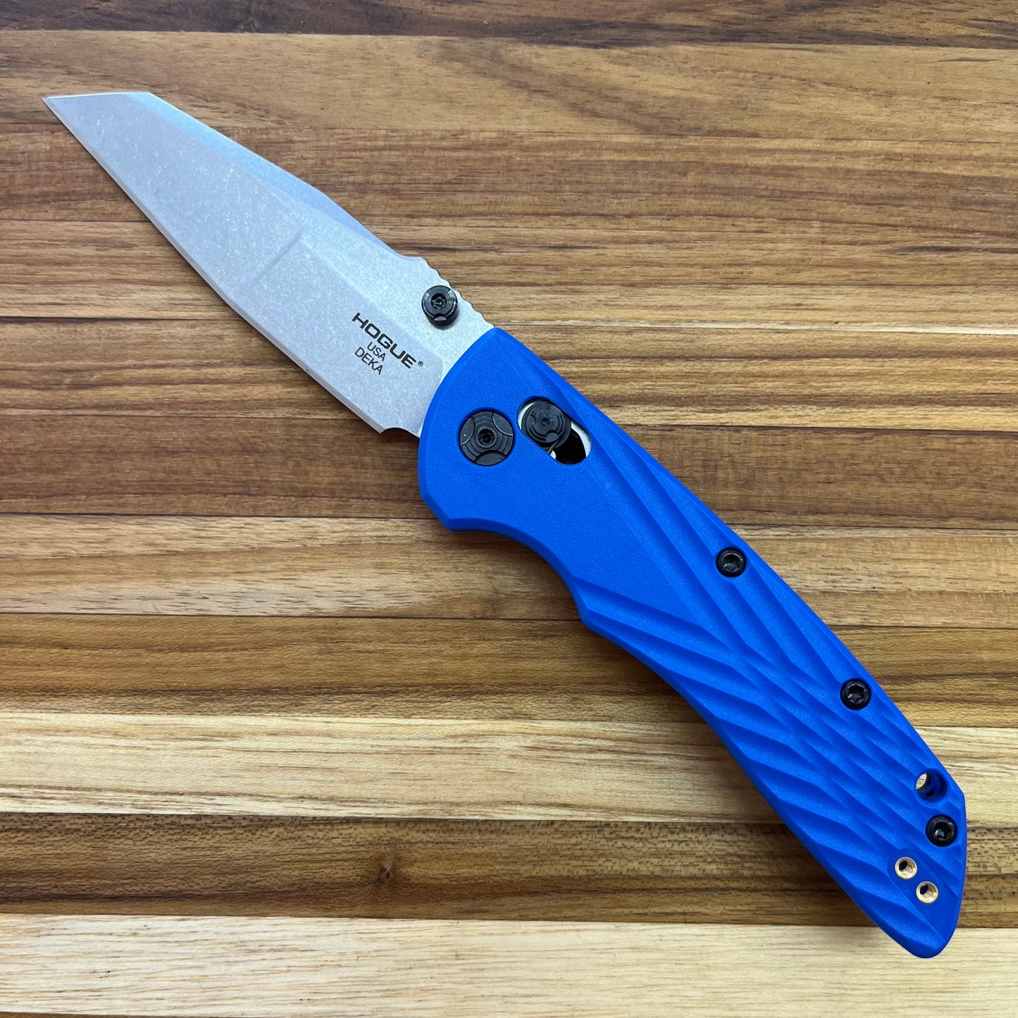 Hogue Deka 3.25" Folding Knife w/ Blue Polymer Handle