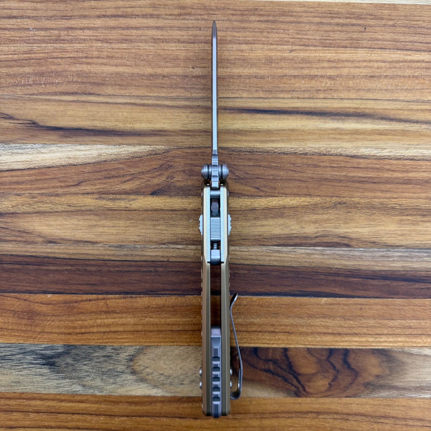 Microtech MSI Mini 3" Folding Knife w/ Tan Frag Aluminum Handle