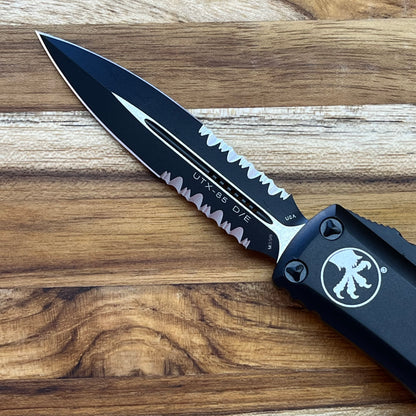 Microtech UTX-85 Tactical D/E 3.11" All Black OTF Auto w/ Black Handle