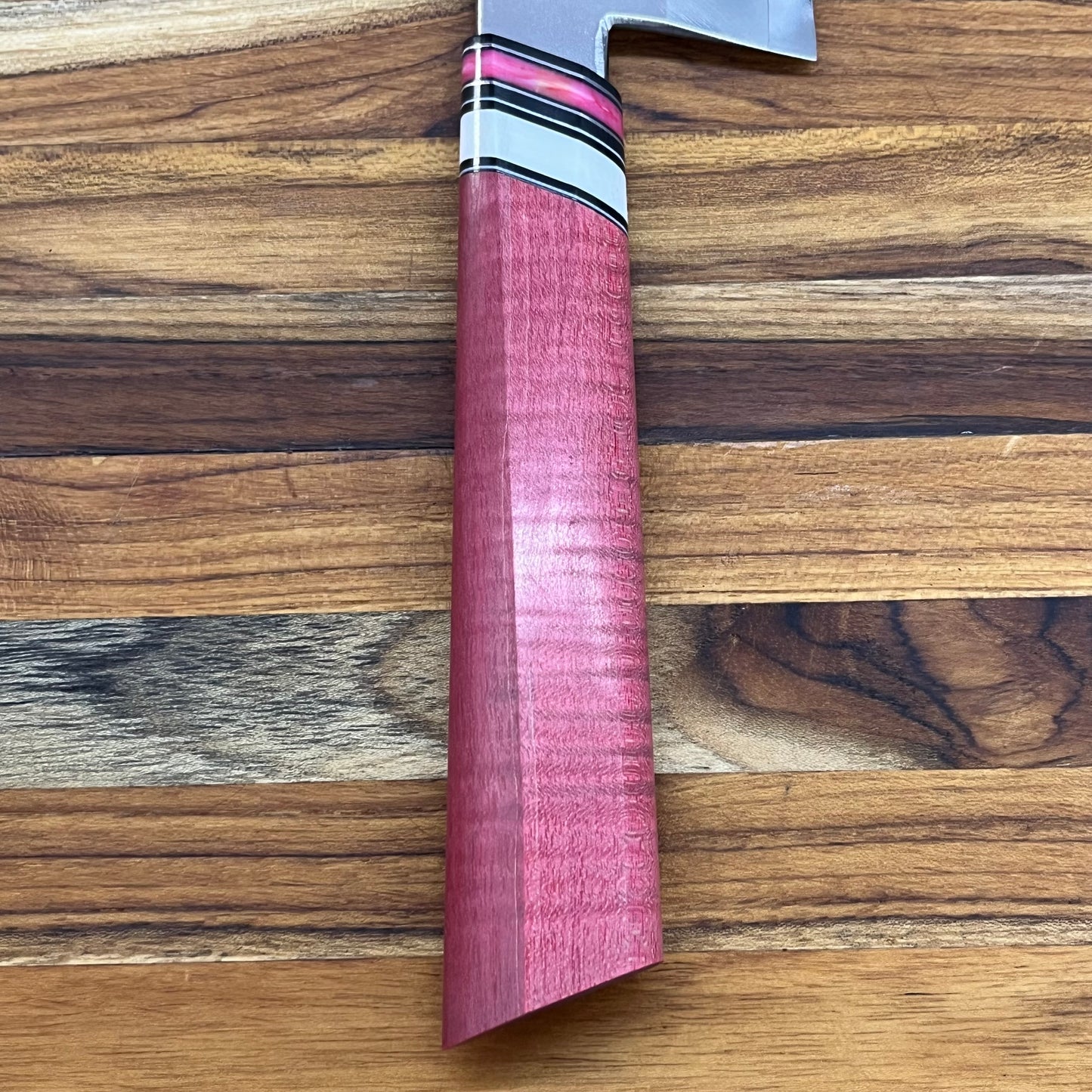 3rd Hill Customs 155mm (6") Ko Bunka w/ Red Curly Mango Handle