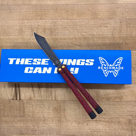 Benchmade Necron 4.5" Bali-Song w/ Ruby G10 Handle