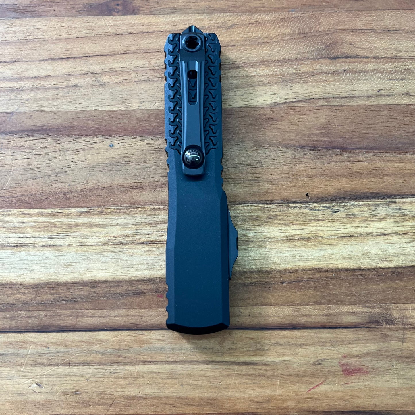 Microtech Ultratech Gen IV D/E 3.5" OTF w/ Jedi Tri-Grip Textured Black Aluminum Handle