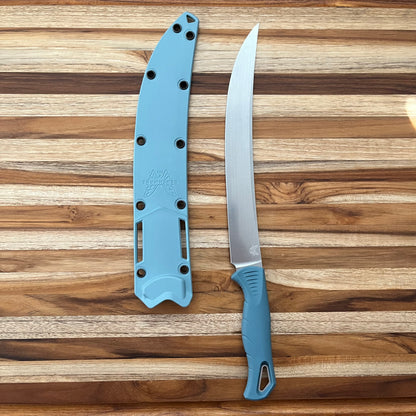 Benchmade Fishcrafter 9" Fillet Knife w/ Sheath & Depth Blue Santoprene