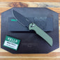 Pro-Tech Mordax 3.5" Flipping Knife w/ Black DLC Blade & Green Aluminum Handle