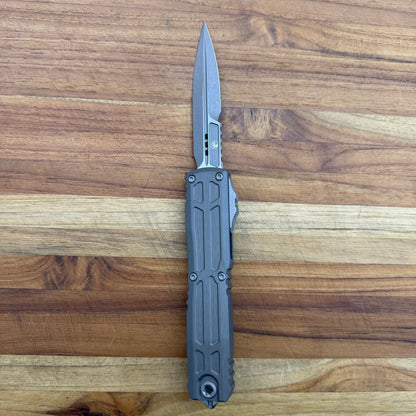 Microtech Ultratech EX ZBP Bayonet 3.5" OTF w/ Grey Aluminum Handle